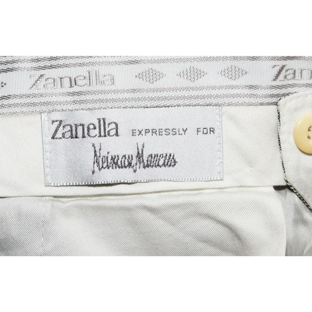 Zanella Benny Mens Dress Slacks Flat Front Cuffed Striped Trousers Pants Size 36